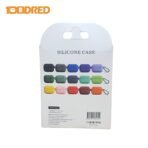 Airpods Woven Pattern Silicone Soft Case - Maroon - Image 4