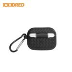 Airpods Woven Pattern Silicone Soft Case - Black - Image 2
