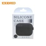 Airpods Woven Pattern Silicone Soft Case - Black - Image 3