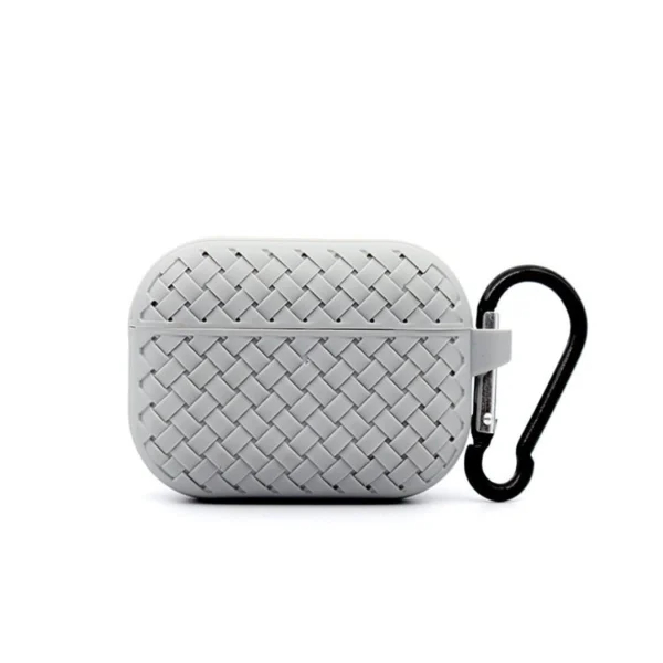Airpods Pro 2022 / 2019 Woven Pattern Silicone Soft Case – Grey
